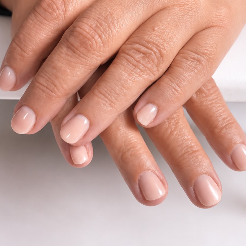 Natürliche Nude-Nagelgestaltung
